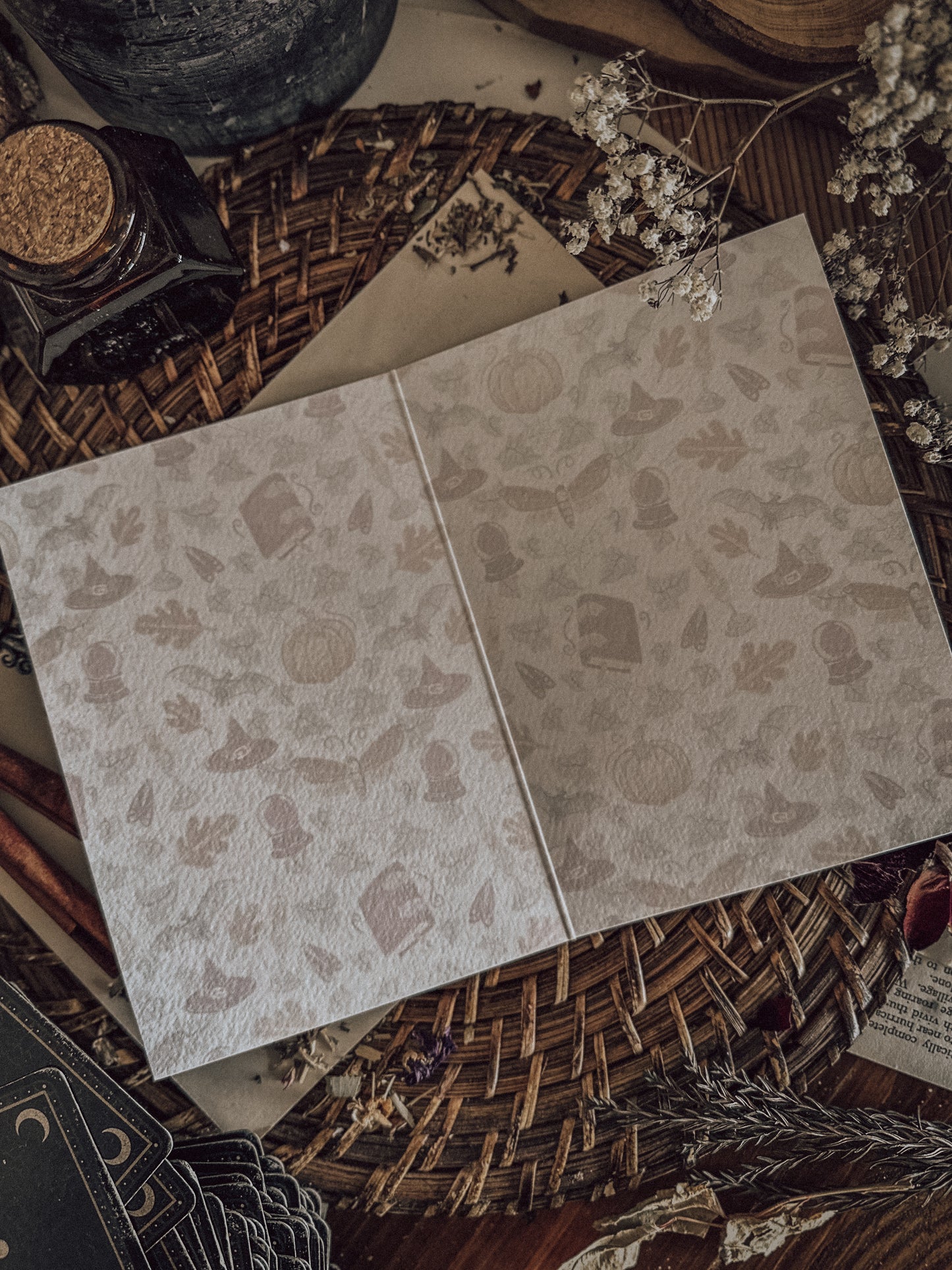 Witchy Wallpaper (Samhain Inspired) - Blank Greeting/Note Card