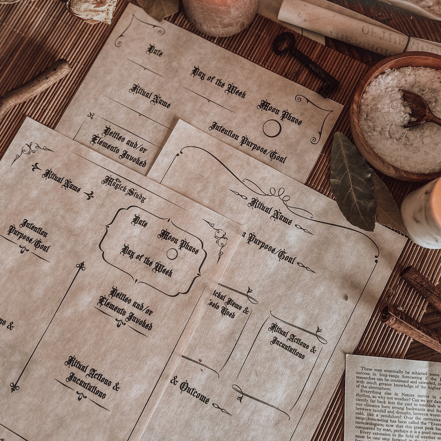 Ritual Sheets - PDF Download