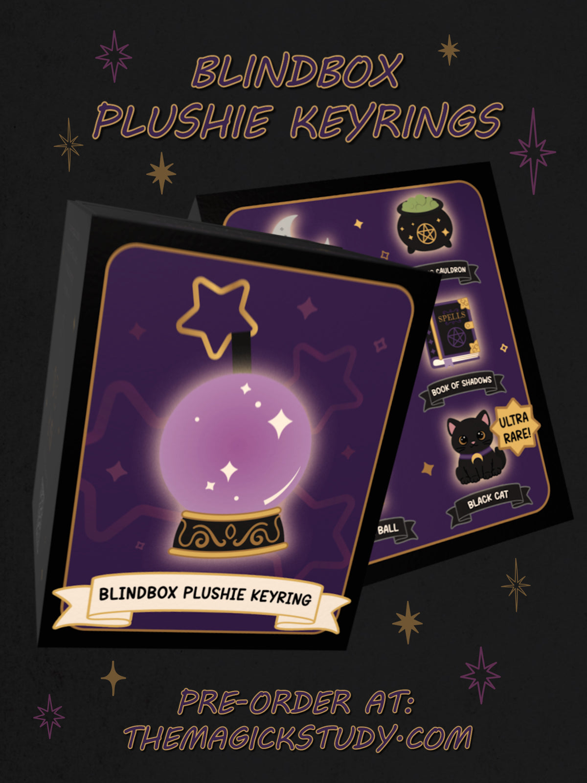 Pre-Order - Blind Box Mystery Witchy Plushie Keyrings