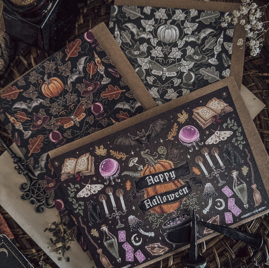 Bundle - 3 x Halloween - Blank Greeting/Note Cards