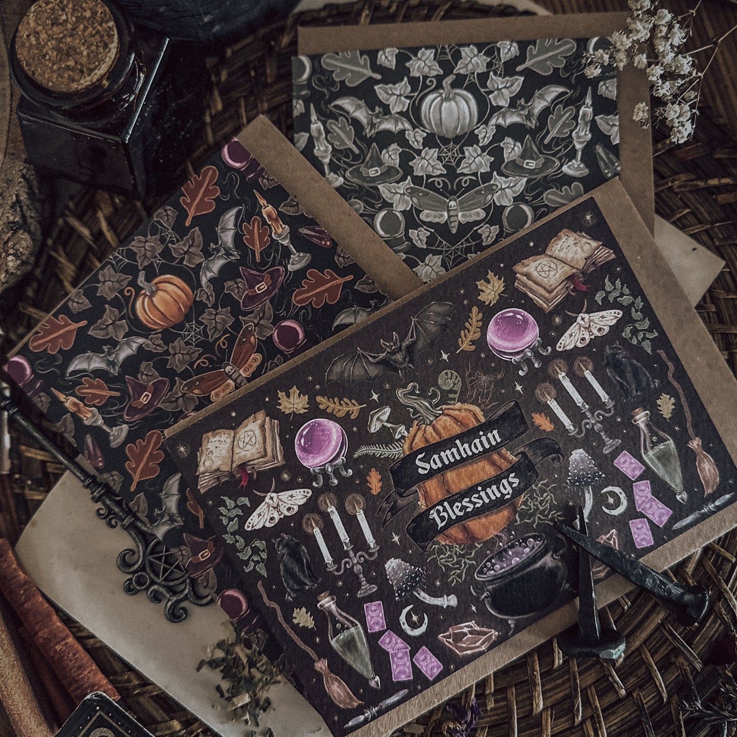 Bundle - 3 x Samhain - Blank Greeting/Note Cards