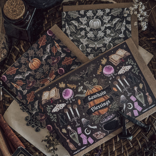 Bundle - 3 x Samhain - Blank Greeting/Note Cards