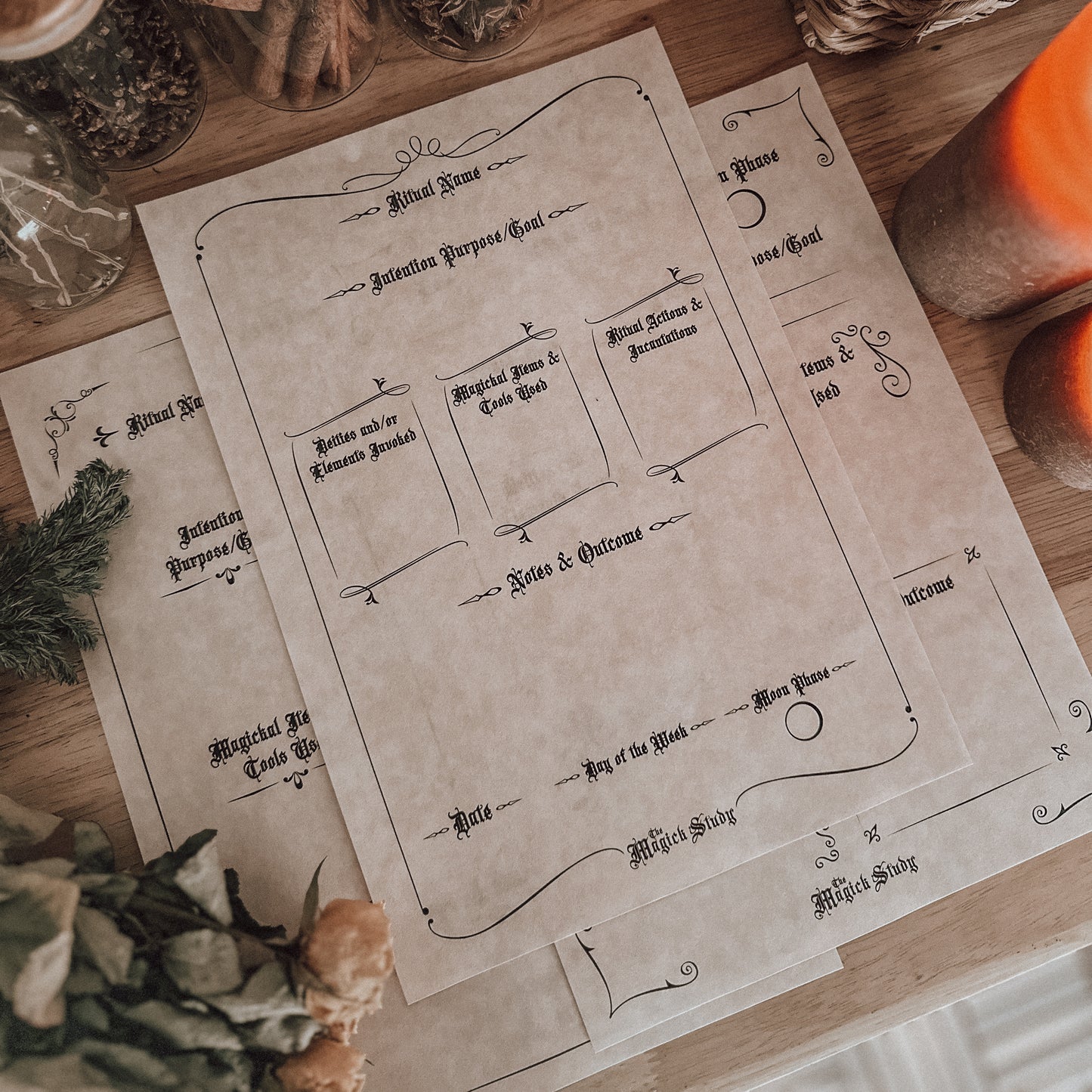 Printed Parchment Ritual Sheets